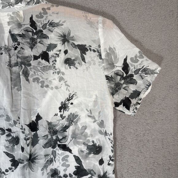 Cloth & Stone Anthropologie Womens Blouse Size XS Lightweight Sheer Boho Florals - Picture 13 of 14
